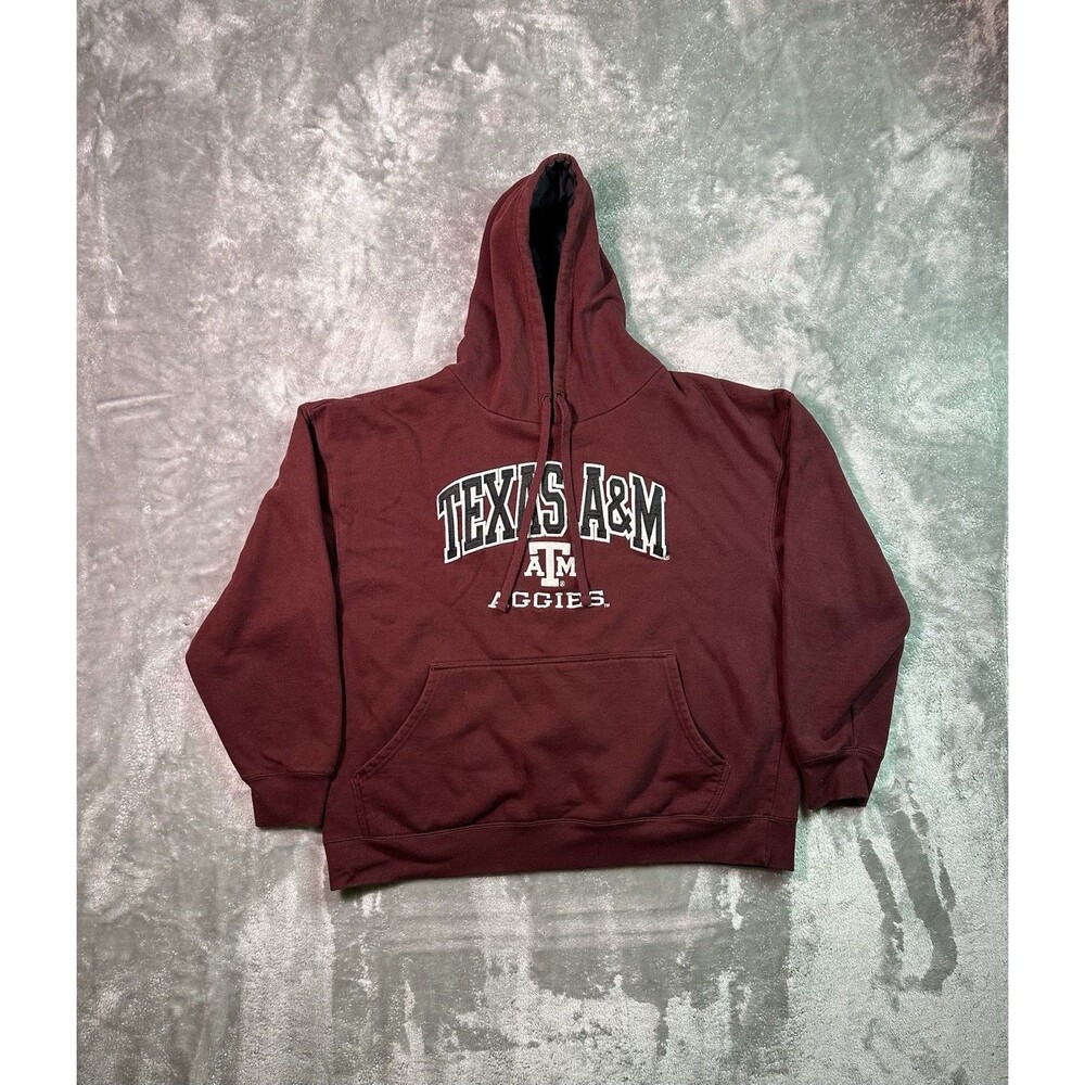 Texas A&M Aggies Hoodie Embriodered Champion Fleece Size XXL Red